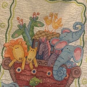Handmade Noah’s Ark baby blanket